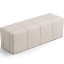 Puff Decorativo Living Sala de Estar 160 cm Roma W01 Linho Cru - Lyam Puff Decorativo Living Sala de Estar 160 cm Roma W01 Linho Cru - Lyam