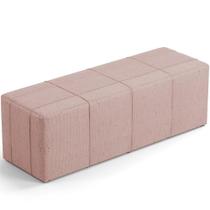 Puff Decorativo Living Sala De Estar 160 Cm Roma W01 Linho Rosê - Lyam Puff Decorativo Living Sala De Estar 160 Cm Roma W01 Linho Rosê - Lyam