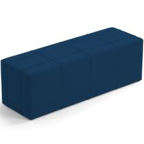 Puff Decorativo Living Sala de Estar 160 cm Roma W01 Suede Azul Marinho - Lyam Puff Decorativo Living Sala de Estar 160 cm Roma W01 Suede Azul Marinho - Lyam