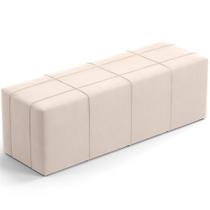 Puff Decorativo Living Sala de Estar 160 cm Roma W01 Suede Bege -Lyam