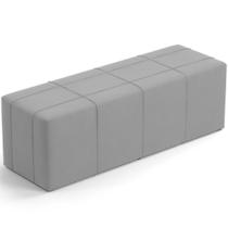 Puff Decorativo Living Sala De Estar 160 Cm Roma W01 Suede Cinza - Lyam Puff Decorativo Living Sala De Estar 160 Cm Roma W01 Suede Cinza - Lyam