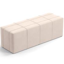 Puff Decorativo Living Sala de Estar 195 cm Roma W01 Suede Bege -Lyam