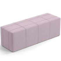 Puff Decorativo Living Sala de Estar 195 cm Roma W01 Suede Rosê - Lyam Puff Decorativo Living Sala de Estar 195 cm Roma W01 Suede Rosê - Lyam