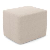 Puff Decorativo Living Yumi Retangular 60cm Bouclê Bege - Abmaza