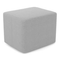 Puff Decorativo Living Yumi Retangular 60cm Bouclê Cinza Claro - Abmaza
