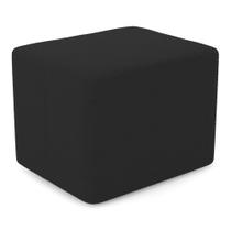 Puff Decorativo Living Yumi Retangular 60cm Bouclê Preto - Desk Design Puff Decorativo Living Yumi Retangular 60cm Bouclê Preto - Desk Design