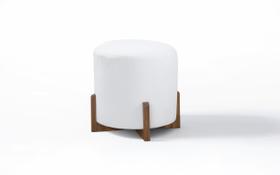 Puff Decorativo Luna Boucle Cor:Boucle Branco Puff Decorativo Luna Boucle Cor:Boucle Branco