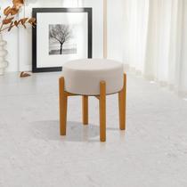 Puff Decorativo Maria Tecido Boucle Multifuncional Vira Mesinha - AV