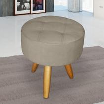 Puff decorativo moderno resistente madeira pés Palito redondo