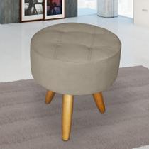 Puff decorativo moderno resistente madeira pés Palito redondo