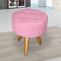 Puff decorativo moderno resistente madeira pés Palito redondo