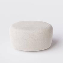 Puff Decorativo Mônaco 80cm em Linho Off White Home Mobily