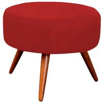Puff Decorativo Nina Suede Vermelho - Casa & Estofados