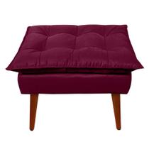 Puff Decorativo Opala Bordo Pés Palito