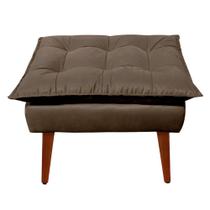 Puff Decorativo Opala Marrom Pés Palito Puff Decorativo Opala Marrom Pés Palito