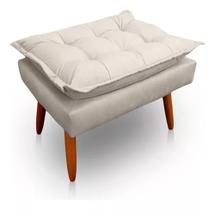 Puff Decorativo Opala Sala Quarto Recepção Penteadeira Suede Puff Decorativo Opala Sala Quarto Recepção Penteadeira Suede