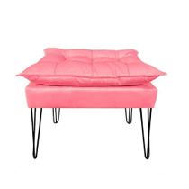 Puff Decorativo Opala Sala Quarto Recepção Penteadeira Suede