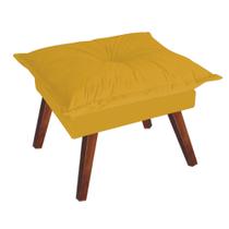 Puff Decorativo Opala Suede Amarelo Puff Decorativo Opala Suede Amarelo