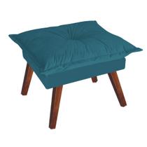 Puff Decorativo Opala Suede Azul Puff Decorativo Opala Suede Azul