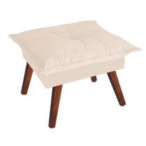 Puff Decorativo Opala Suede Bege Puff Decorativo Opala Suede Bege