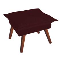 Puff Decorativo Opala Suede Bordo Puff Decorativo Opala Suede Bordo