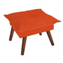 Puff Decorativo Opala Suede Laranja Puff Decorativo Opala Suede Laranja