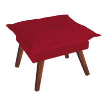 Puff Decorativo Opala Suede Vermelho Puff Decorativo Opala Suede Vermelho