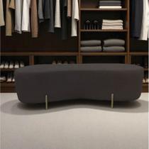 Puff Decorativo Orgânico Alana Couro Marrom Puff Decorativo Orgânico Alana Couro Marrom