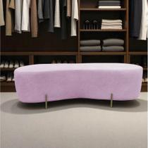 Puff Decorativo Orgânico Alana Couro Rosa Bebê Puff Decorativo Orgânico Alana Couro Rosa Bebê
