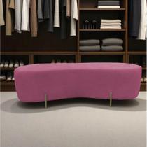 Puff Decorativo Orgânico Alana Suede Rosa Puff Decorativo Orgânico Alana Suede Rosa