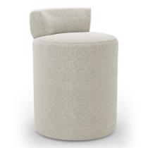 Puff Decorativo Orgânico Living Aegon Minimalista Bouclê Bege - Abmaza