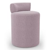 Puff Decorativo Orgânico Living Aegon Minimalista Bouclê Rosê - Abmaza