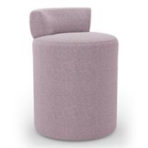 Puff Decorativo Orgânico Living Aegon Minimalista Bouclê Rosê - Desk Design