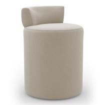 Puff Decorativo Orgânico Living Aegon Minimalista Veludo Bege - Abmaza