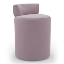 Puff Decorativo Orgânico Living Aegon Minimalista Veludo Rosê - Desk Design