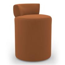 Puff Decorativo Orgânico Living Aegon Minimalista Veludo Terracota - Abmaza