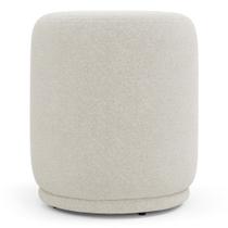 Puff Decorativo Orgânico Living Mavi Bouclê Creme - Desk Design