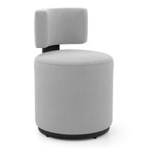 Puff Decorativo Orgânico Living Melis Veludo Cinza Claro Sintético Preto - Abmaza Puff Decorativo Orgânico Living Melis Veludo Cinza Claro Sintético Preto - Abmaza