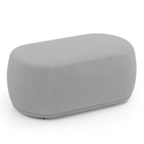 Puff Decorativo Orgânico Living Molly 02 Lugares Bouclê Cinza Claro - Abmaza
