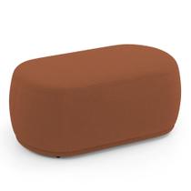 Puff Decorativo Orgânico Living Molly 02 Lugares Bouclê Terracota - Desk Design Puff Decorativo Orgânico Living Molly 02 Lugares Bouclê Terracota - Desk Design