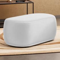 Puff Decorativo Orgânico Living Molly 02 Lugares material sintético Branco - Desk Design