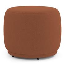 Puff Decorativo Orgânico Living Molly Redondo Bouclê Terracota - Abmaza Puff Decorativo Orgânico Living Molly Redondo Bouclê Terracota - Abmaza