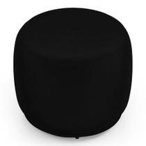 Puff Decorativo Orgânico Living Molly Redondo material sintético Preto - Abmaza