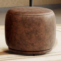 Puff Decorativo Orgânico Living Molly Redondo material sintético Whisky - Desk Design Puff Decorativo Orgânico Living Molly Redondo material sintético Whisky - Desk Design