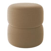 Puff Decorativo Orgânico Living Yaris Linho Bege - Desk Design