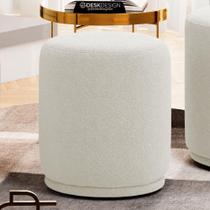 Puff Decorativo Orgânico Mavi Redondo Espuma Bouclê Poliéster Creme Abmaza Puff Decorativo Orgânico Mavi Redondo Espuma Bouclê Poliéster Creme Abmaza