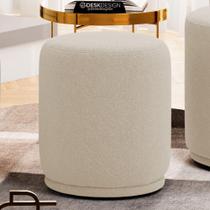Puff Decorativo Orgânico Mavi Redondo Espuma Suede Bege Abmaza Puff Decorativo Orgânico Mavi Redondo Espuma Suede Bege Abmaza