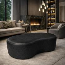 Puff Decorativo Orgânico Michigan 90cm material sintético Preto Onyx Bela Manu Decor Puff Decorativo Orgânico Michigan 90cm material sintético Preto Onyx Bela Manu Decor