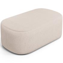 Puff Decorativo Orgânico para Living Quarto 100cm Doha W01 Linho Cru - Lyam Decor