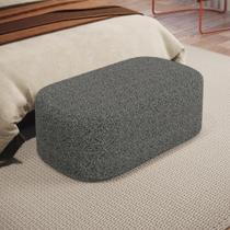 Puff Decorativo Orgânico para Living Quarto 100cm Doha W01 Linho Mescla Chumbo - Lyam Decor Puff Decorativo Orgânico para Living Quarto 100cm Doha W01 Linho Mescla Chumbo - Lyam Decor